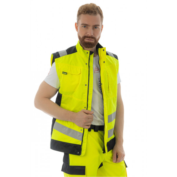 Сигнальная куртка Brodeks KS 225, желтый/черный | Brodeks от Arbostuff.ru