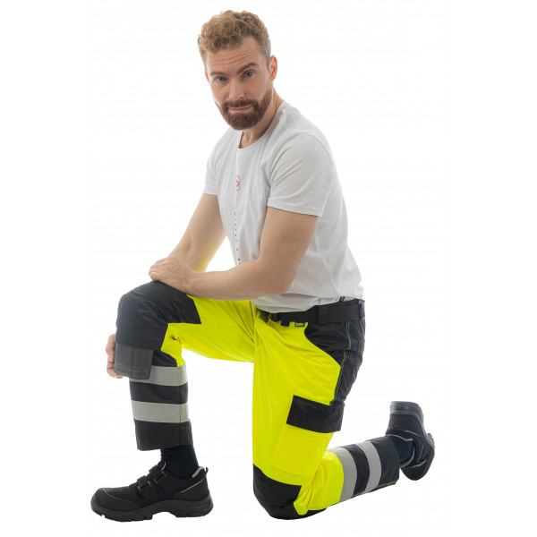 Сигнальные брюки Brodeks KS 313, желтый/черный | Brodeks от Arbostuff.ru