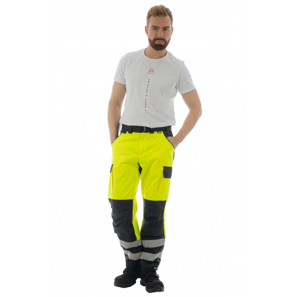 Сигнальные брюки Brodeks KS 313, желтый/черный | Brodeks от Arbostuff.ru